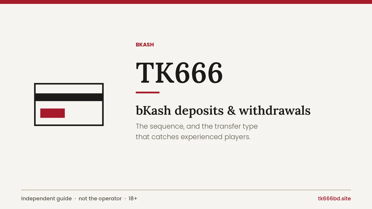 TK666 bKash deposit and withdrawal guide cover for Bangladesh